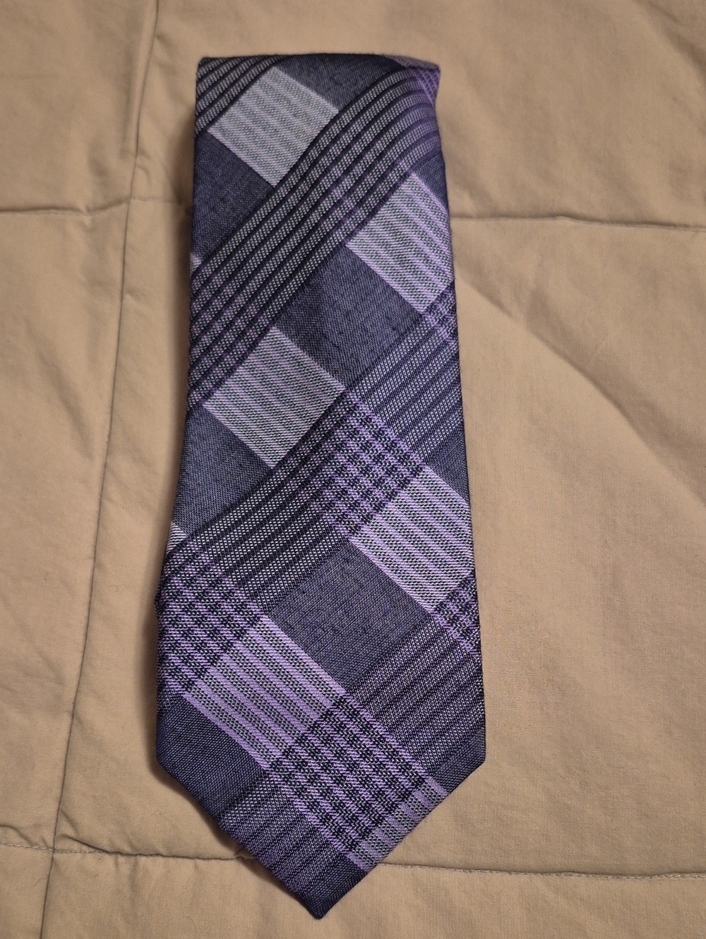 Calvin Klein Purple Plaid Men’s Tie